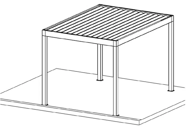 Pergola bioclimatique autoportée